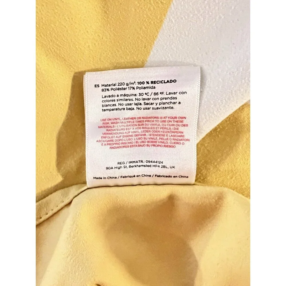 Dock & Bay Quick Dry Towel Yellow White Stripe Beach 100% Recycled 63